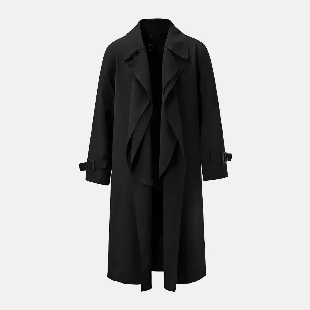 Elegant Ladies' Coat with Lapels and Belt