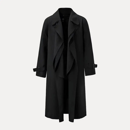 Elegant Ladies' Coat with Lapels and Belt