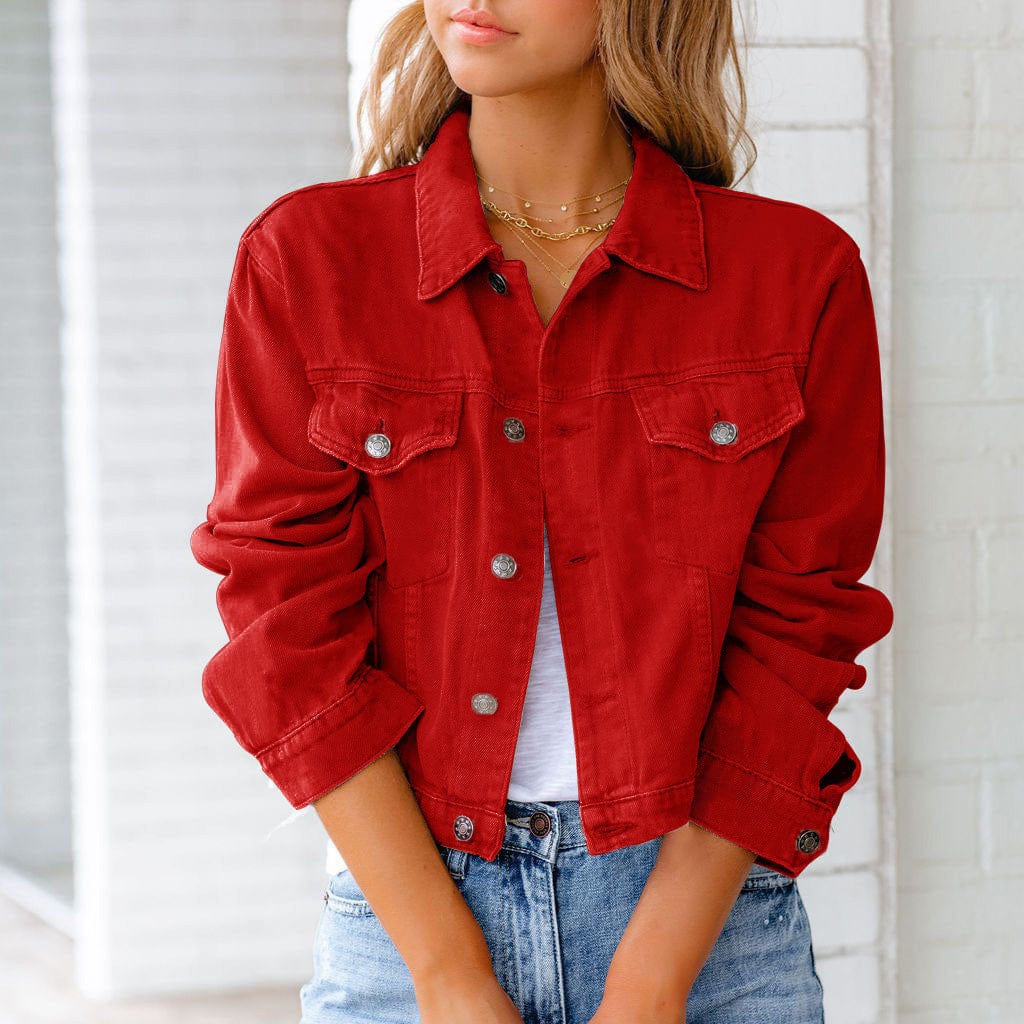 Herbstliche Denimjacke Trendy - IdealeKleiden