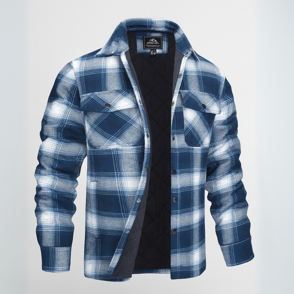 Checked shirt in cotton flannel look
