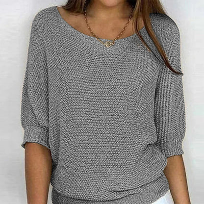 Women's Lightweight Top with Decorative Knit Pattern