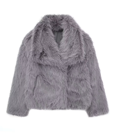 Stylish Women's Faux Fur Coat Luxury Quality