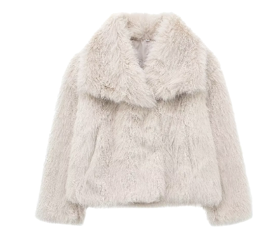Stylish Women's Faux Fur Coat Luxury Quality