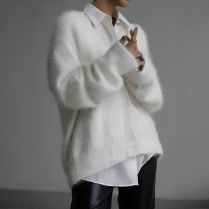 Women's Cardigan Soft Modern Button Design
