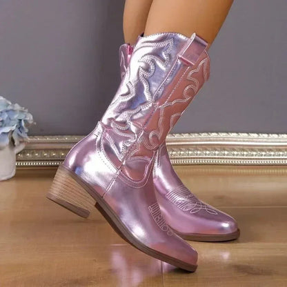 Western Boots Country Style Embroidered