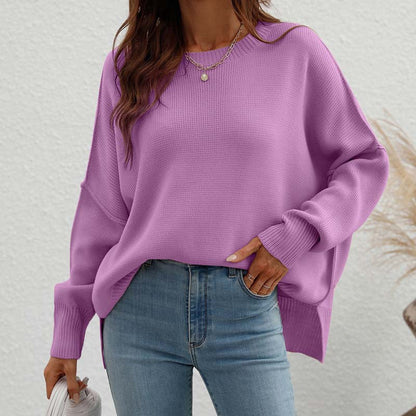 Women's Knitted Pullover Autumn Round Neck Model