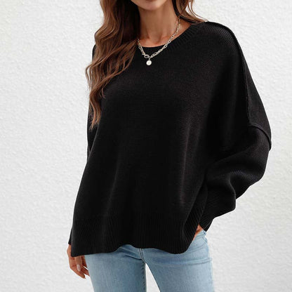 Women's Knitted Pullover Autumn Round Neck Model