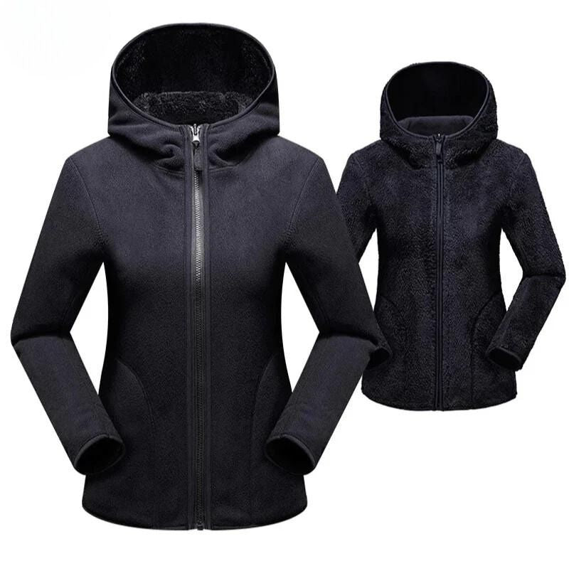 Women's Double-Sided Fleece Jacket Warm & Comfortable