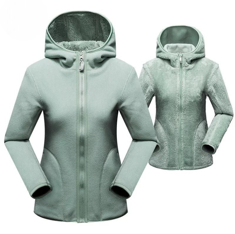 Women's Double-Sided Fleece Jacket Warm & Comfortable