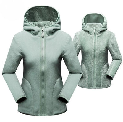 Women's Double-Sided Fleece Jacket Warm & Comfortable