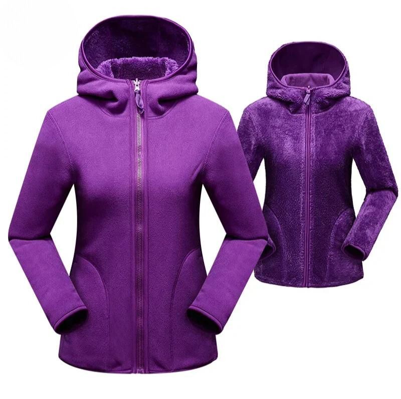 Women's Double-Sided Fleece Jacket Warm & Comfortable