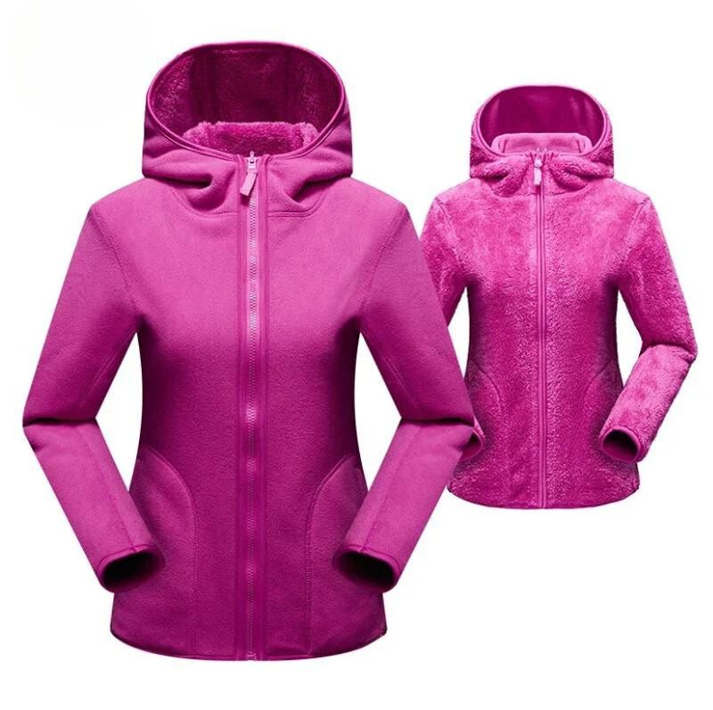 Women's Double-Sided Fleece Jacket Warm & Comfortable