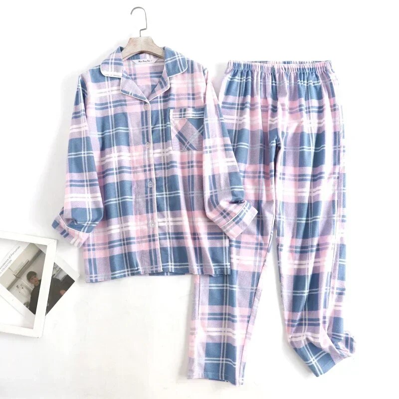 Damen Pyjama Set Bunt Gemütlich