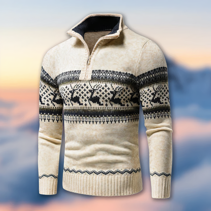 Practical Half-Zip Sweater Comfortable