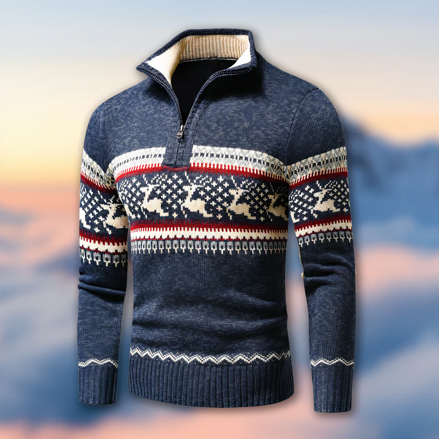 Practical Half-Zip Sweater Comfortable
