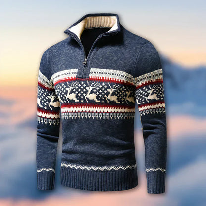 Men's Nordic Pattern Knitted Sweater