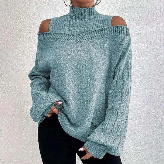 Elegante Off-Shoulder Bluse Damen Langarm - IdealeKleiden