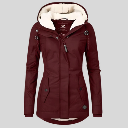 Damen Winterjacke Kapuze Fleece Isolierung