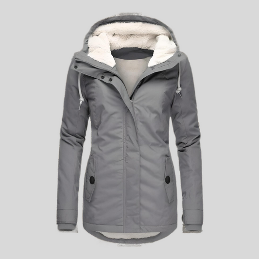 Damen Winterjacke Kapuze Fleece Isolierung - IdealeKleiden