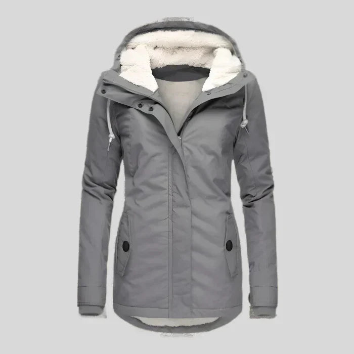 Wasserdichte Winterjacke Damen Kapuze Warm - IdealeKleiden