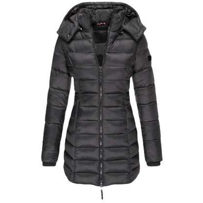 Winter Puffer Jacket with Hood Warm Insulated