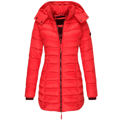 Winter Puffer Jacket with Hood Warm Insulated