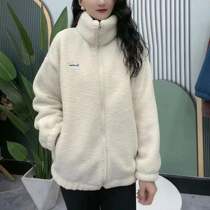 Fashionable Teddy Jacket Loose Fit