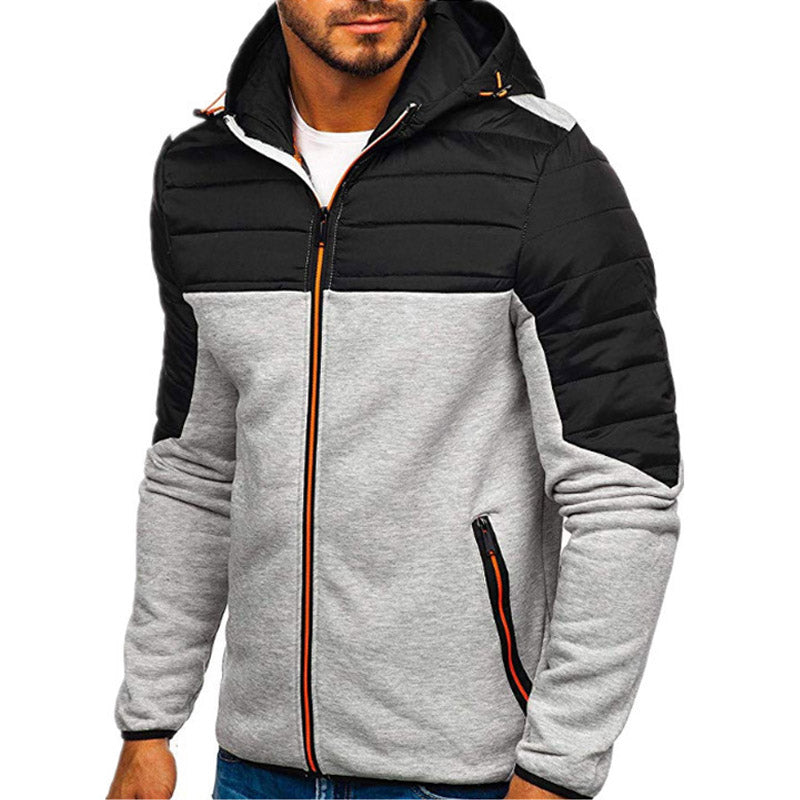 Men's Armored Jacket Warm Insulated Hood