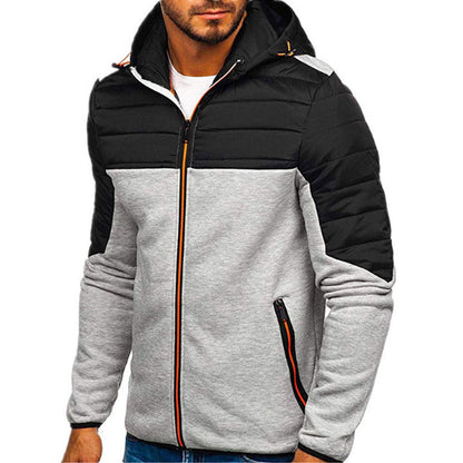 Men's Armored Jacket Warm Insulated Hood