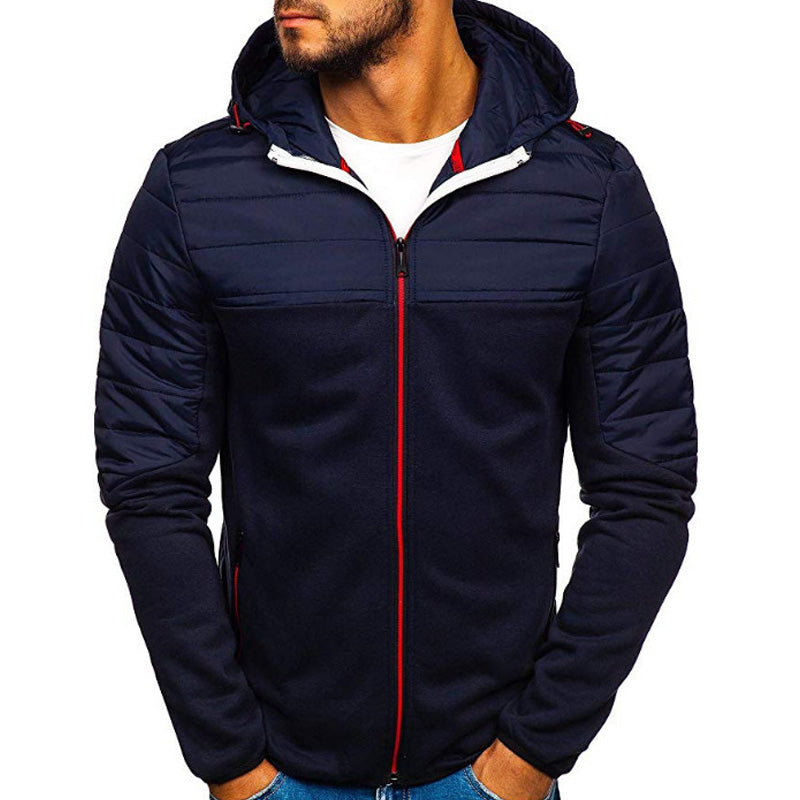 Men's Armored Jacket Warm Insulated Hood