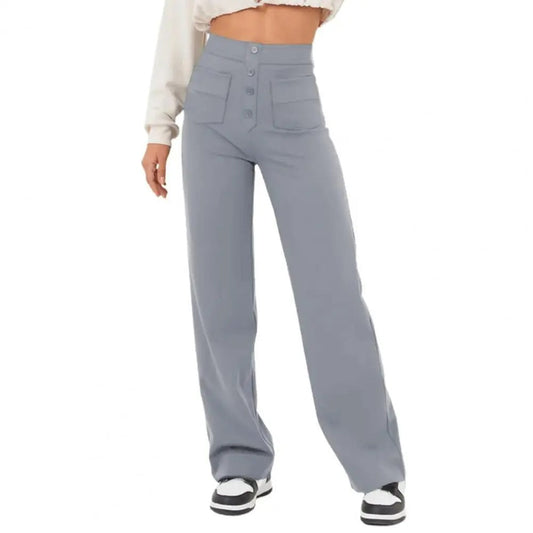 Elegante Frauenhosen Hochtailliert Style - IdealeKleiden