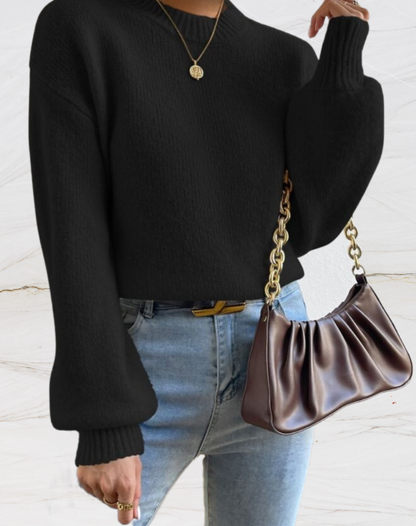 Weicher Damen Pullover Rundhals Flauschig - IdealeKleiden