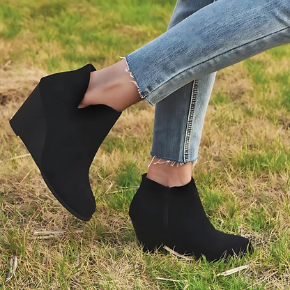 Women's Faux Suede Wedge Ankle Boots