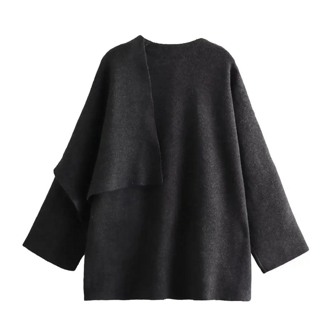 Stilvolle Damenjacke Asymmetrisch Modern - IdealeKleiden