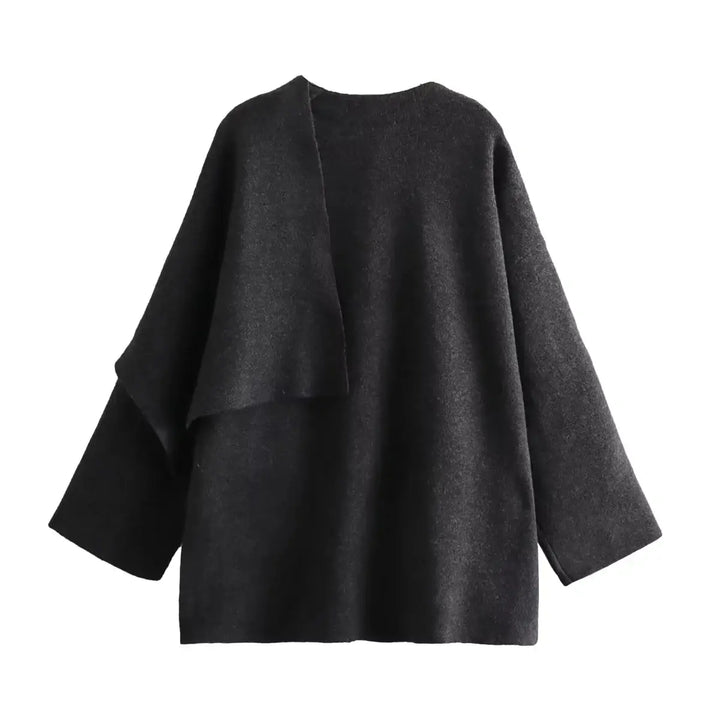 Stilvolle Damenjacke Asymmetrisch Modern - IdealeKleiden