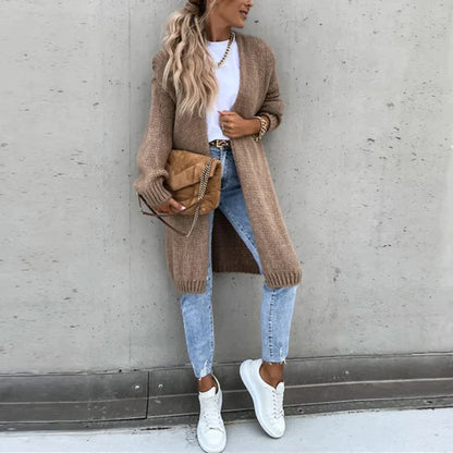 Women's Long Knitted Oversized Cardigan