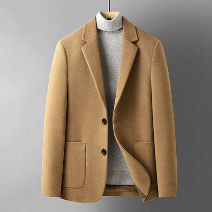 Men's Two-Button Wool Coat Elegant