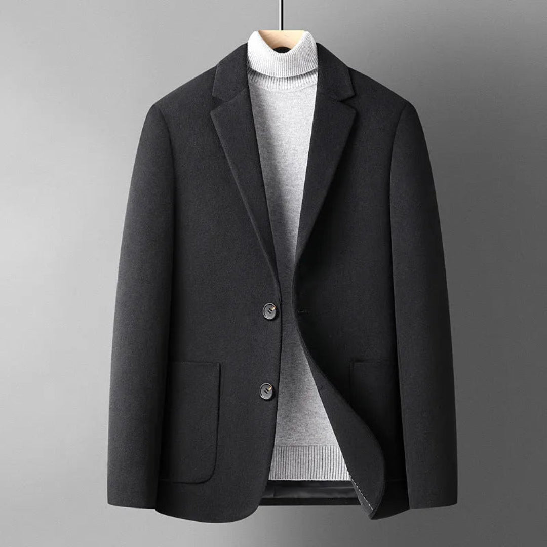 Men's Two-Button Wool Coat Elegant