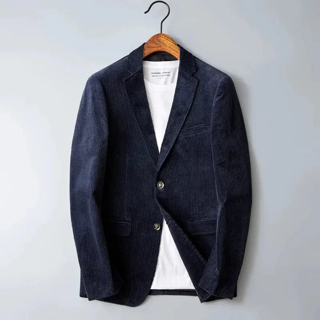 Elegant Men's Corduroy Blazer Classic Style