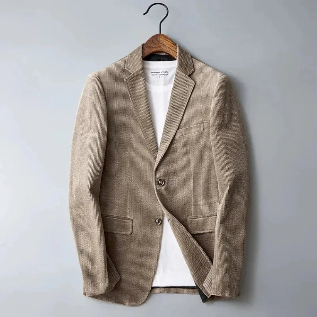 Elegant Men's Corduroy Blazer Classic Style