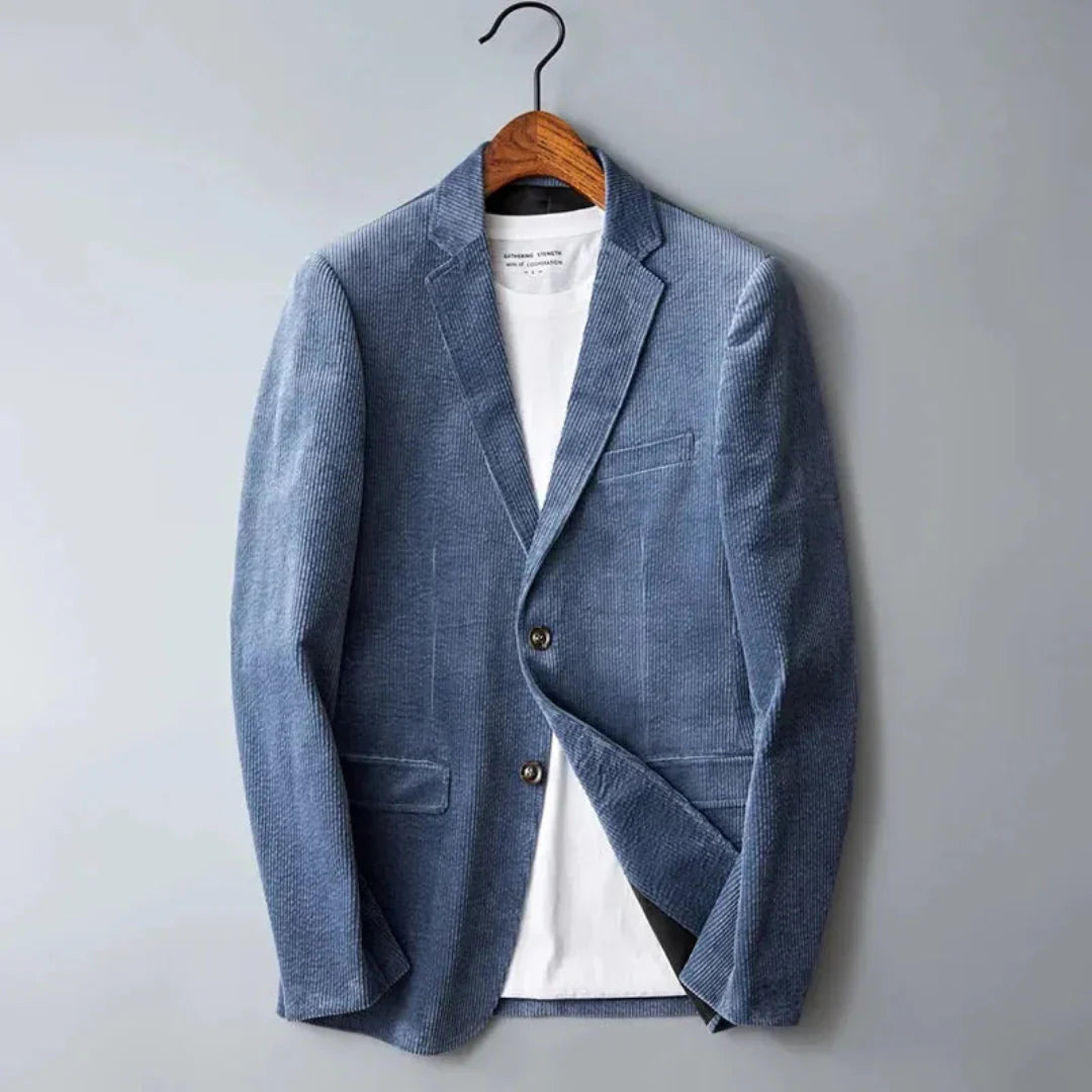 Elegant Men's Corduroy Blazer Classic Style