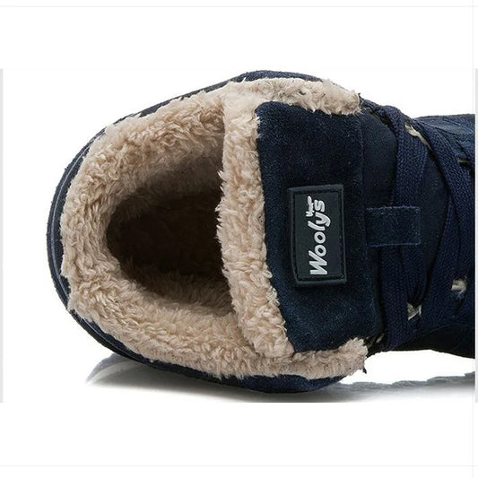 Herren Winterstiefel Warm Kunstfell Rutschfest - IdealeKleiden