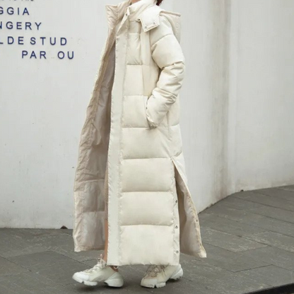Women's Long Hooded Winter Puffer Coat