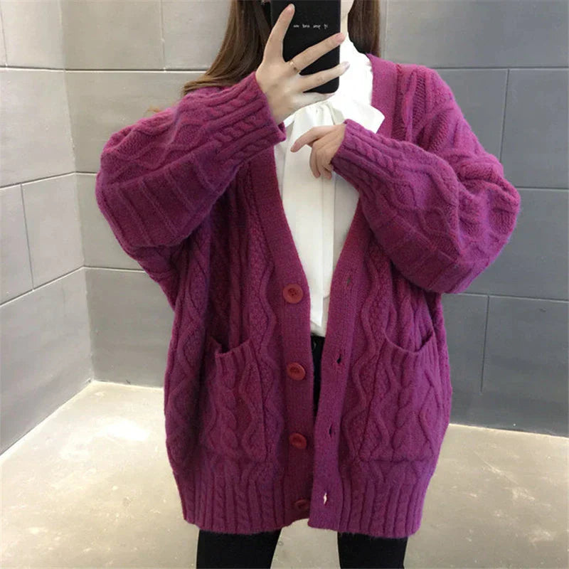 Women's Long Warm Thick Cardigan