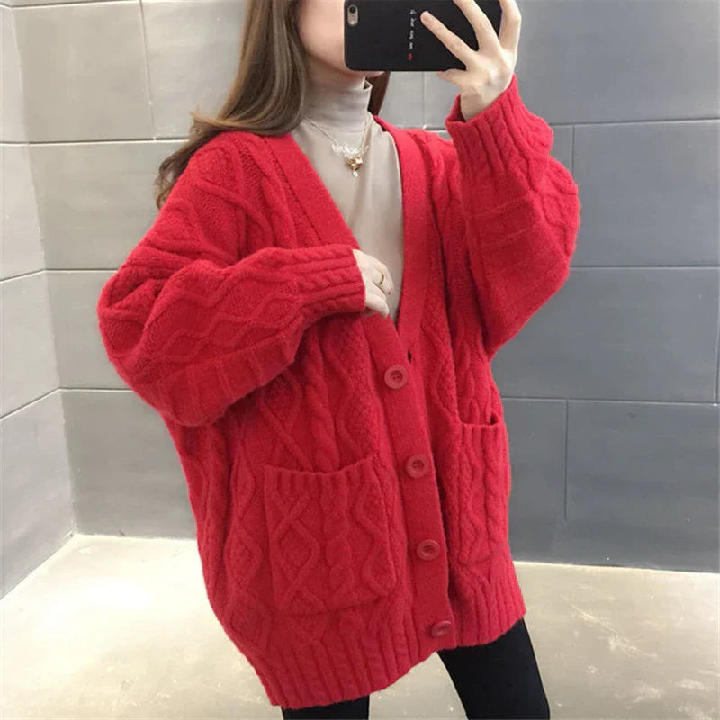 Women's Long Warm Thick Cardigan