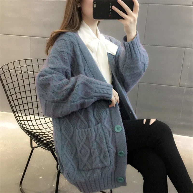 Women's Long Warm Thick Cardigan