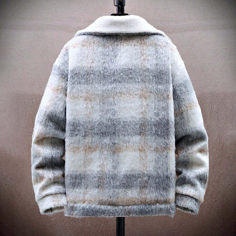 Stylish Karojacke Warm Fleece-Innenleben - IdealeKleiden