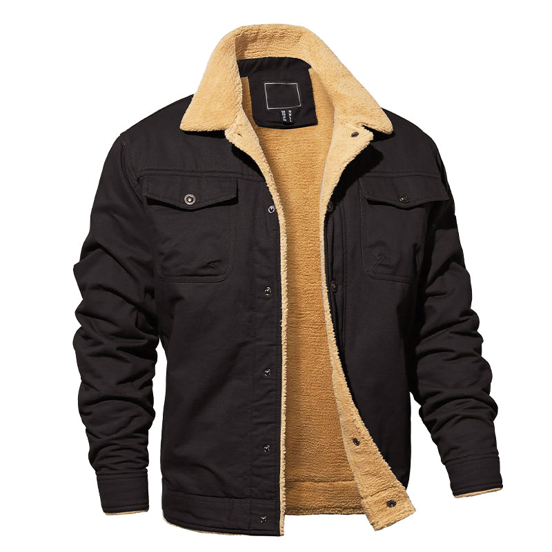 Warme Fleece Jacke Damen Baumwolle Cargo Stil