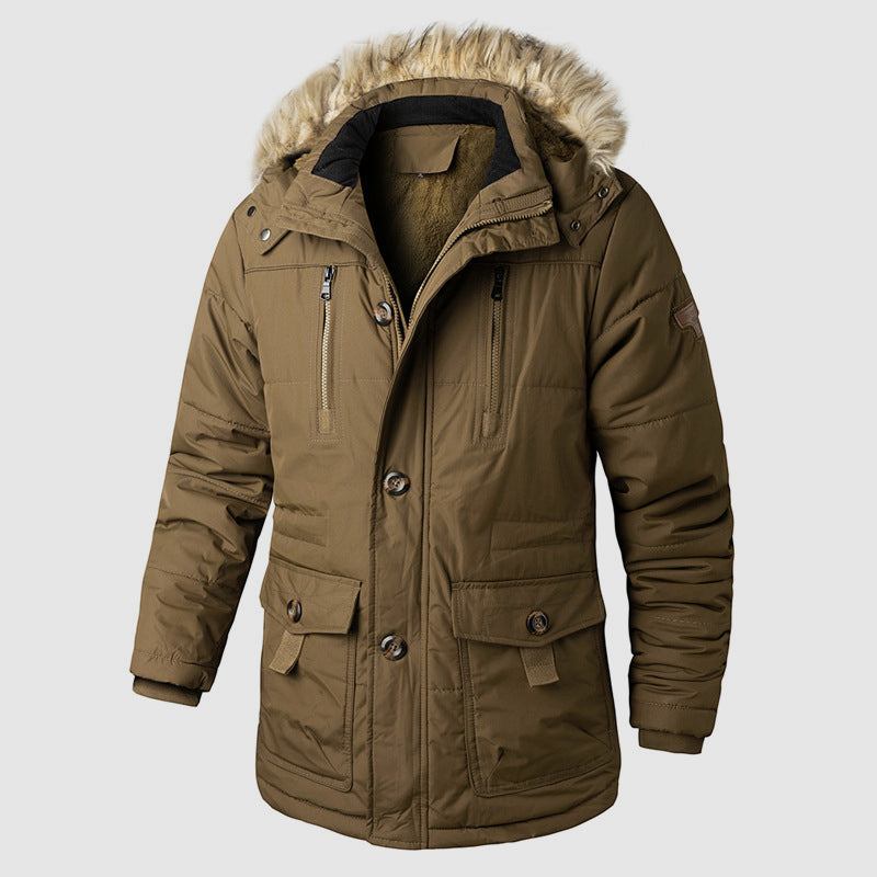 Warme Outdoor-Parka mit Abnehmbarer Kapuze
