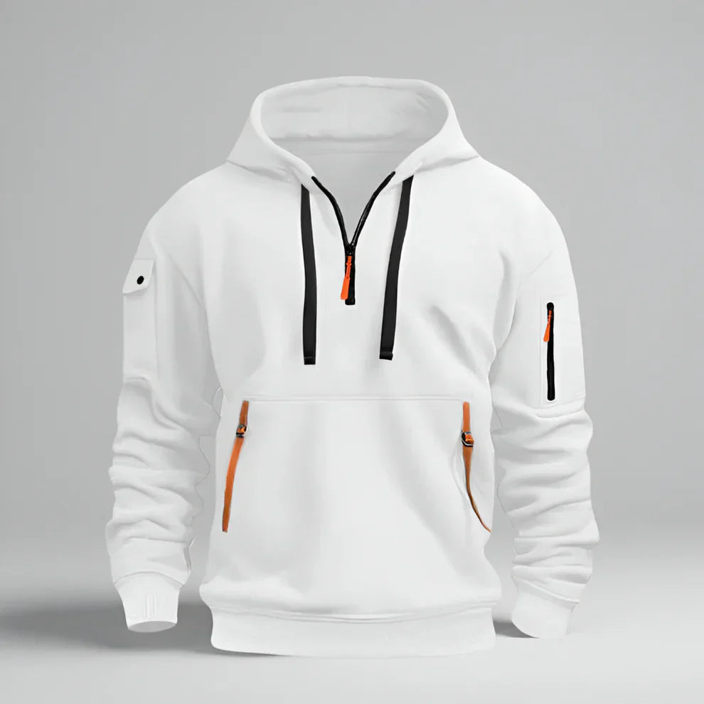 Men's Hoodie Short Zipper Sporty